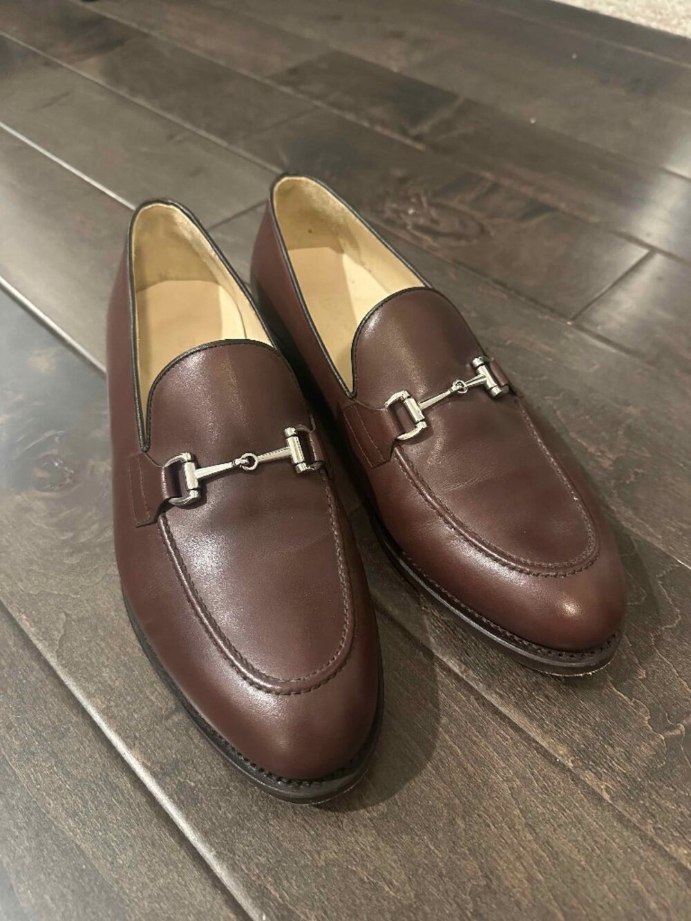 Brown Leather Dress Loafers 10.5 EE